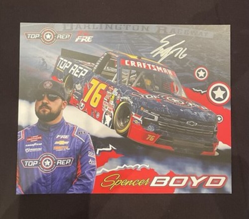 Spencer Boyd Autographed Signed 8x10 Hero Photo Card NASCAR Truck Seris Racing